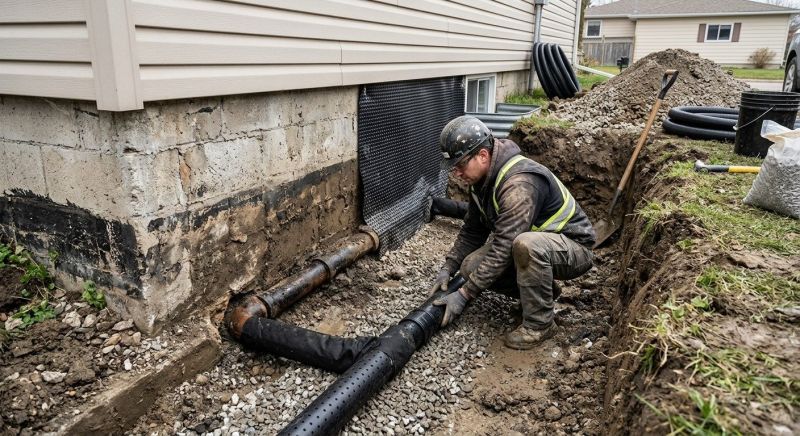 Basement Drainage Installation in Pompano Beach, FL